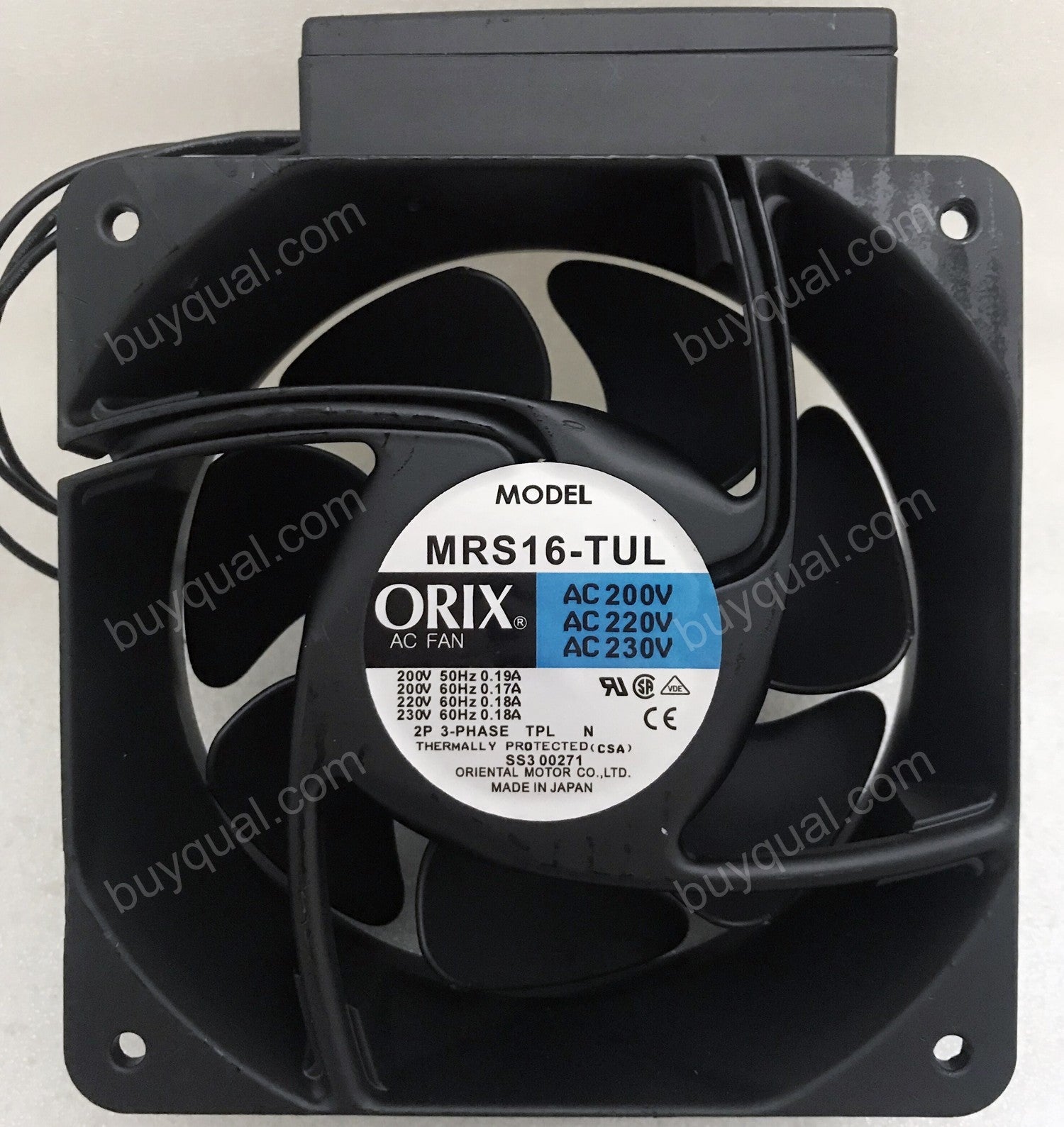 ORIX MRS16-TUL 200/230V 0.18/0.19A Three-phase Cooling Fan ORIX MRS16-TUL 200/230V 0.18/0.19A Three-phase Cooling Fan